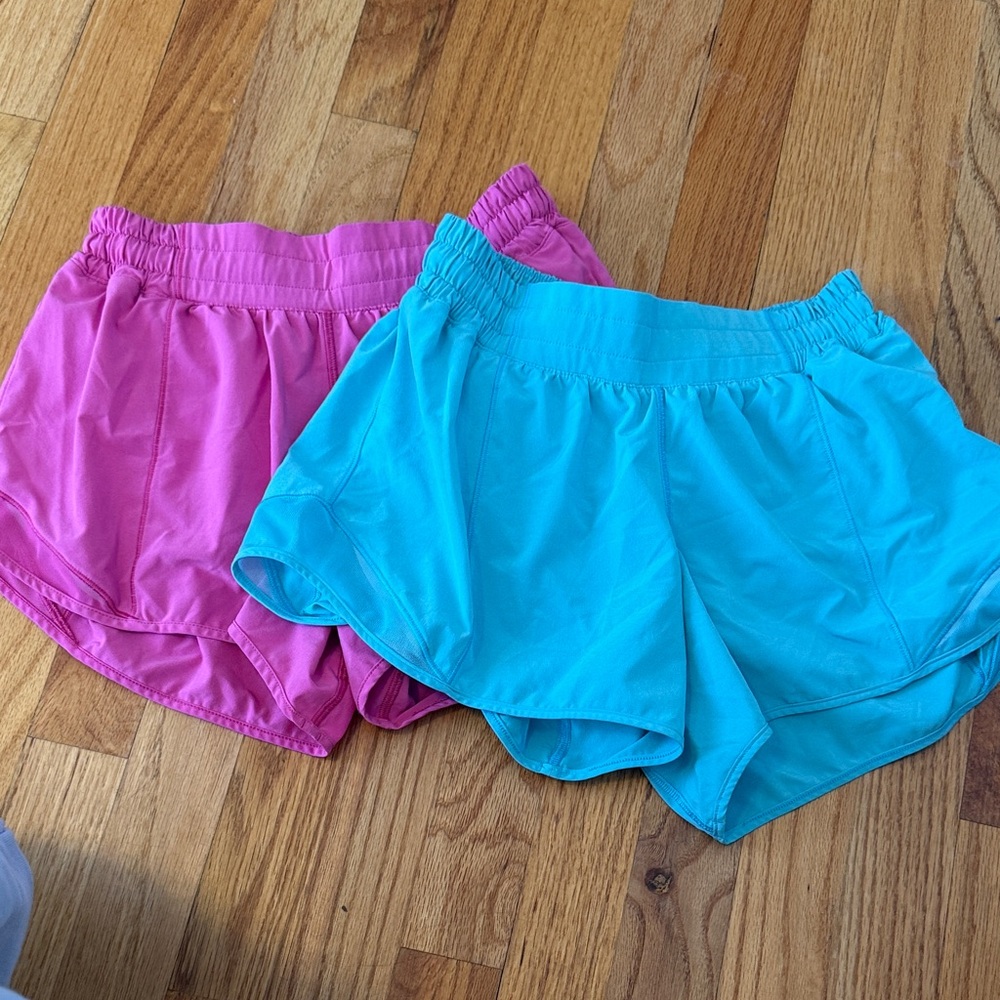 Lululemon Pink and Blue Athletic Shorts